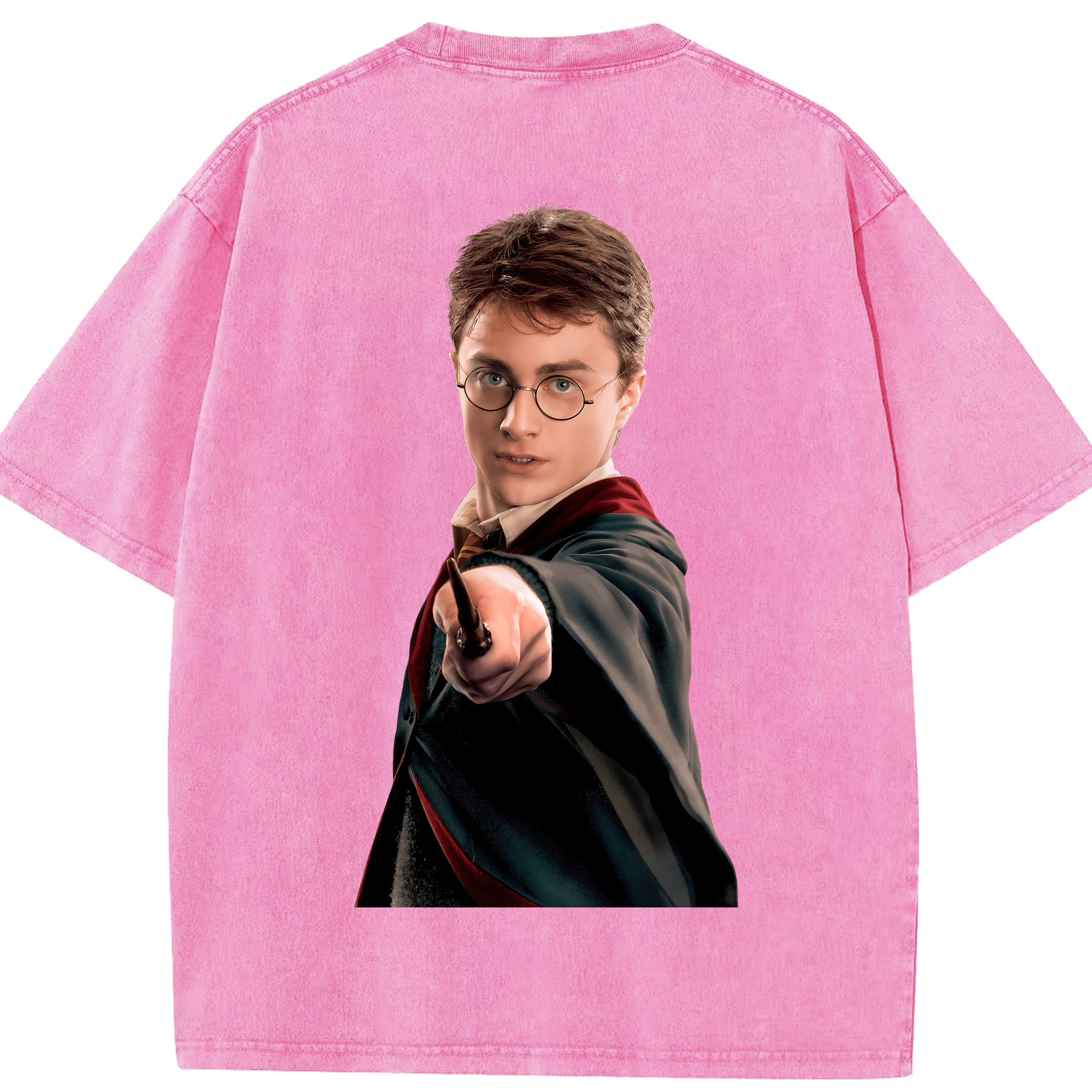 （画像用） Harry Potter ハリー・ポッターシリーズ 綿100% ヴィンテージ風 半袖Tシャツ（背面プリント）